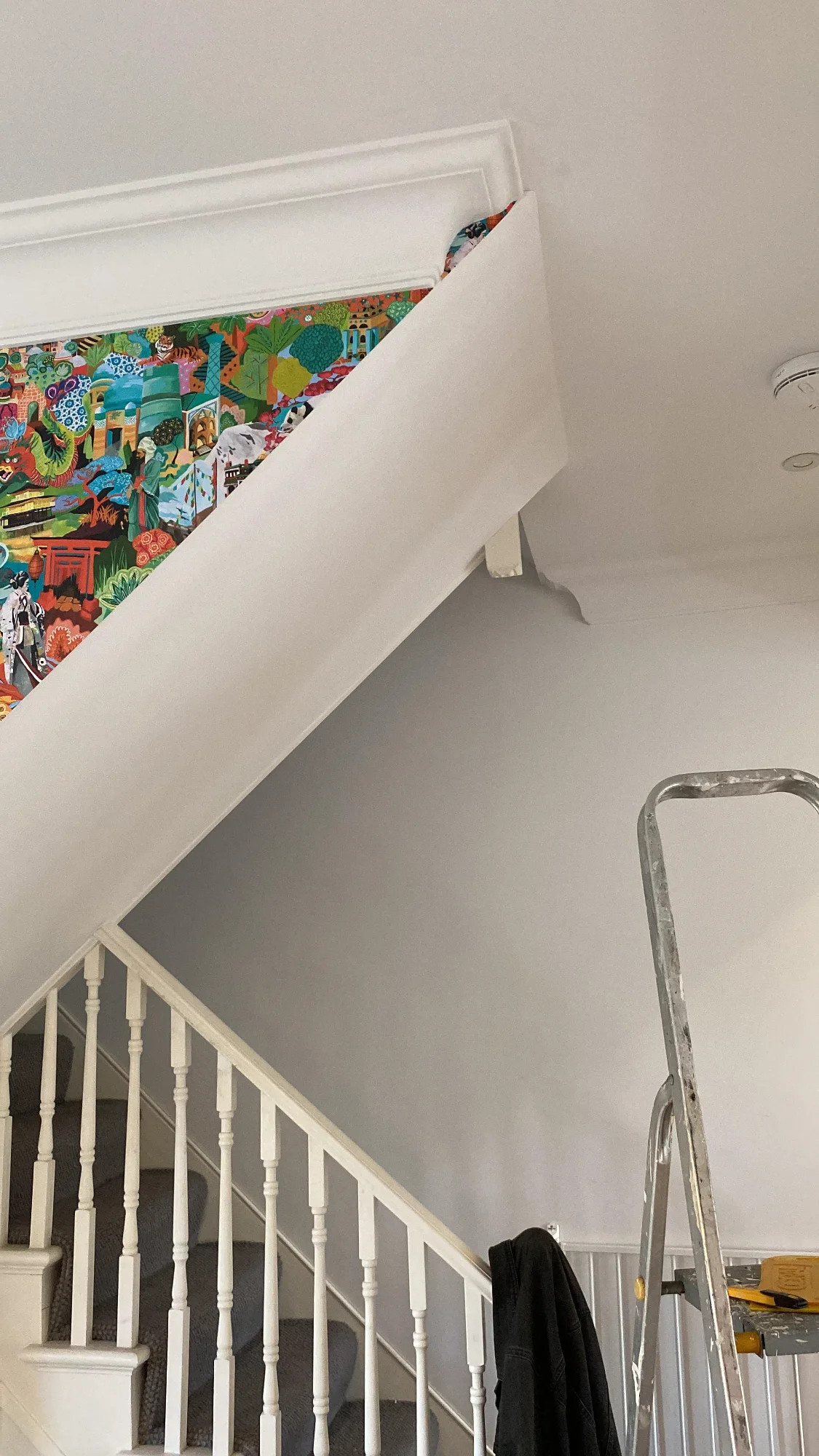 Completed window surround with perfect wallpaper pattern alignment