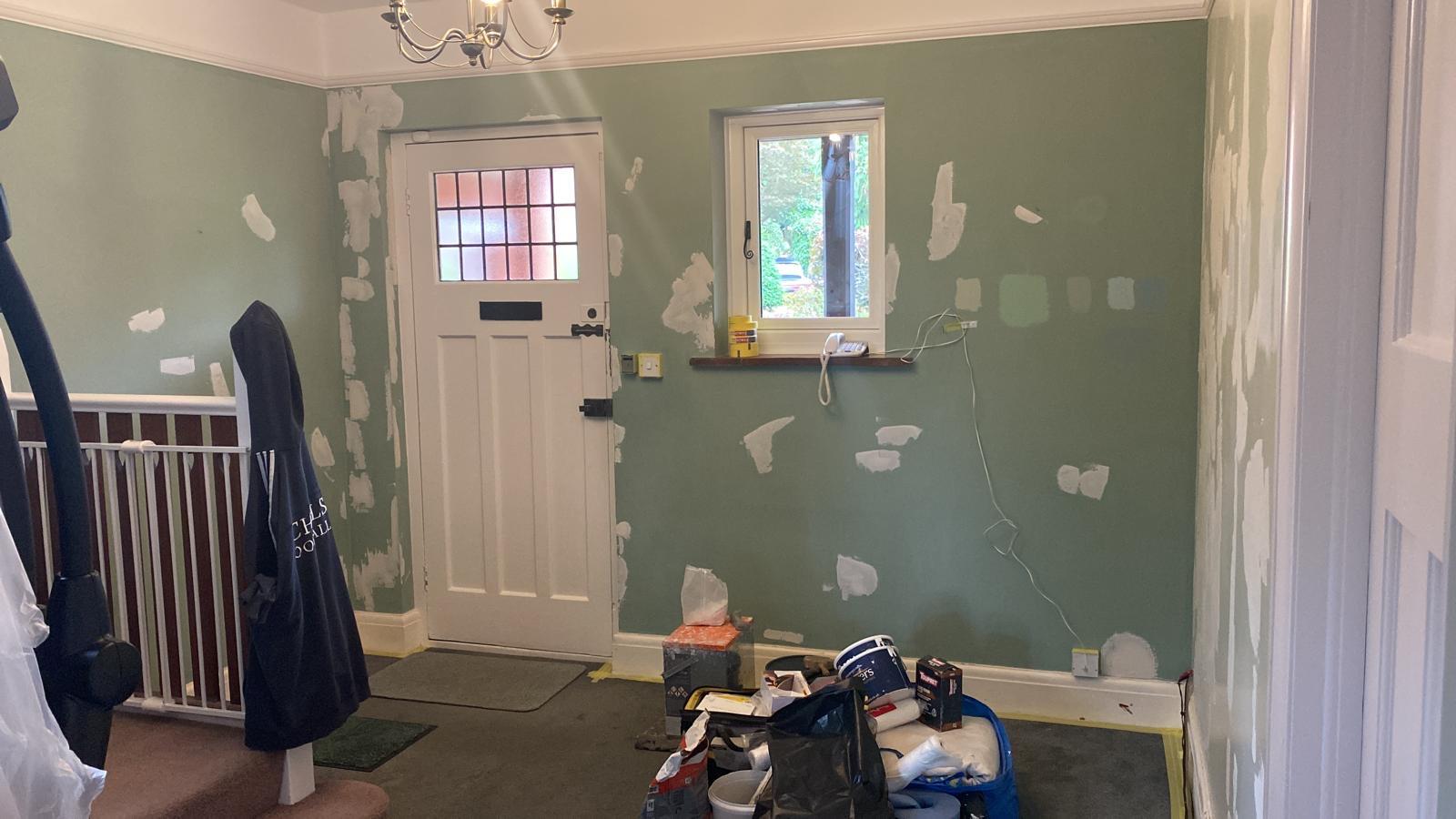 Hallway before repainting in Benfleet