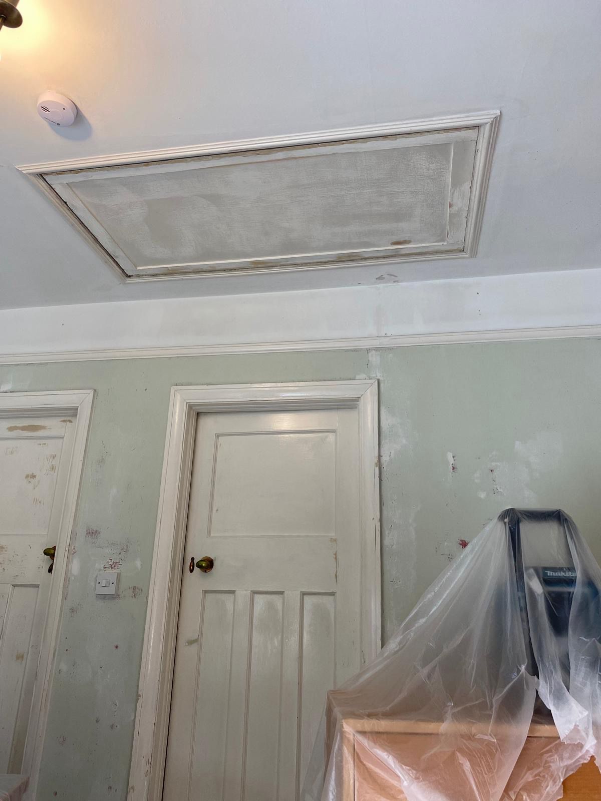 Hallway door before restoration in Southend