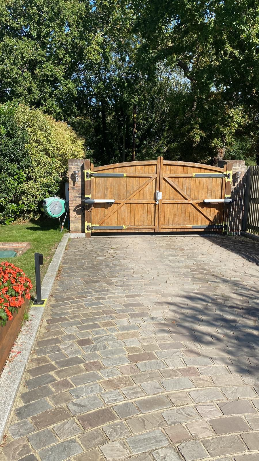 Wooden gates before staining in Thundersley