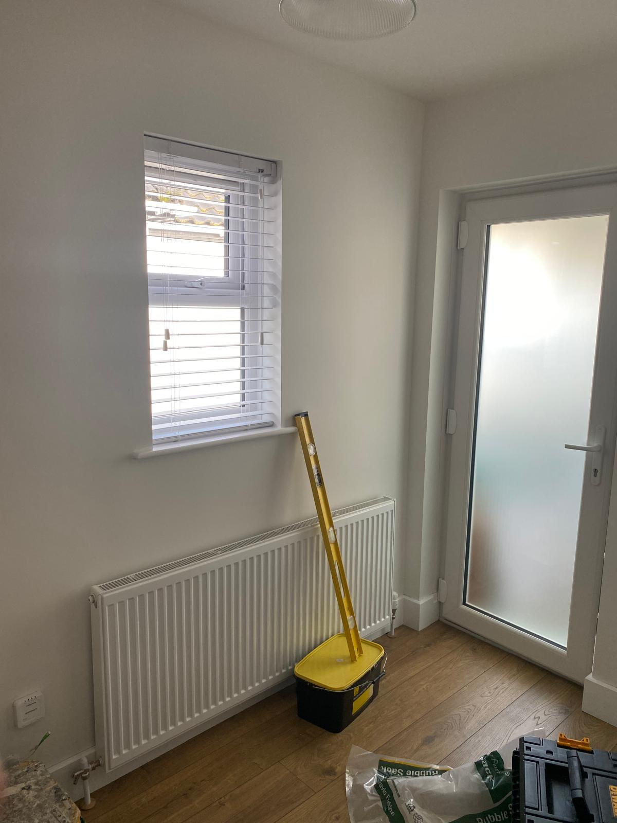 Room before green folk floral wallpaper